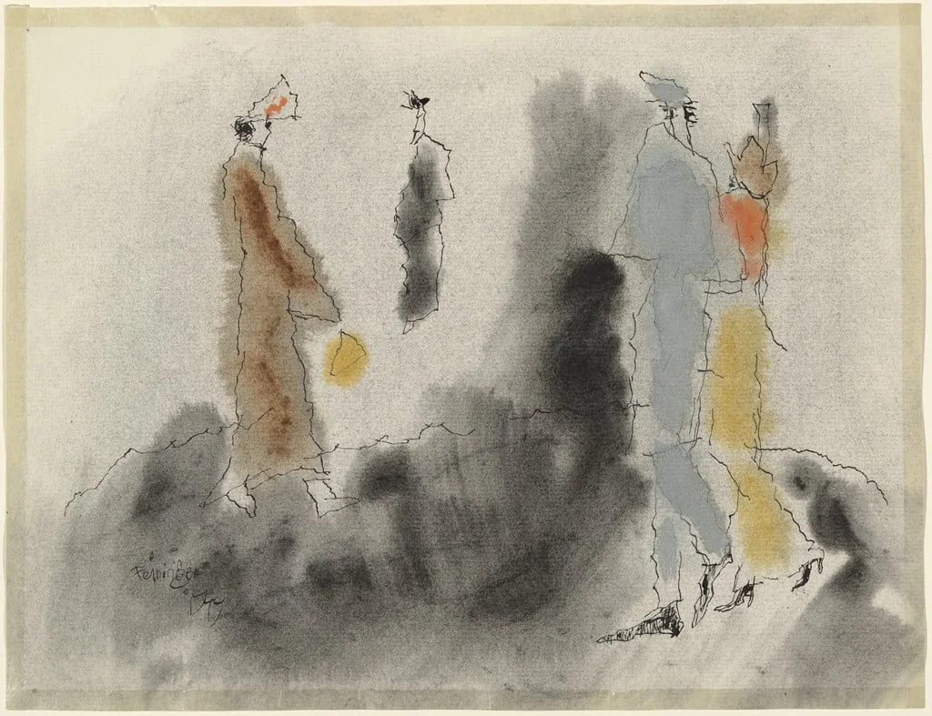 Untitled, by Lyonel Feininger, watercolor, 1949