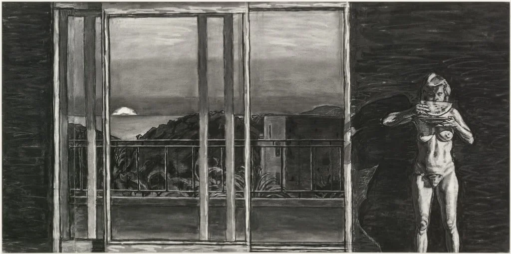 Untitled, by Graham Nickson, charcoal, 1984