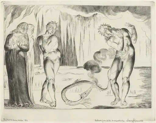 The Circle of the Thieves; Buoso Donati Attacked by the Serpent
