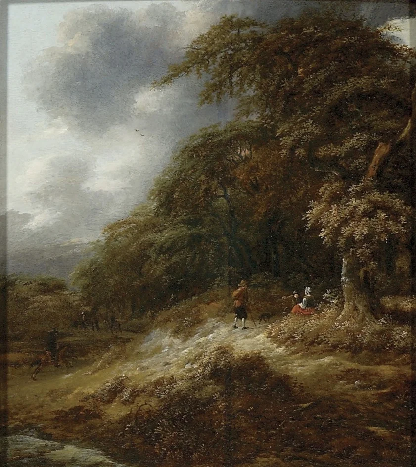 A Path leading through a Wood with Figures