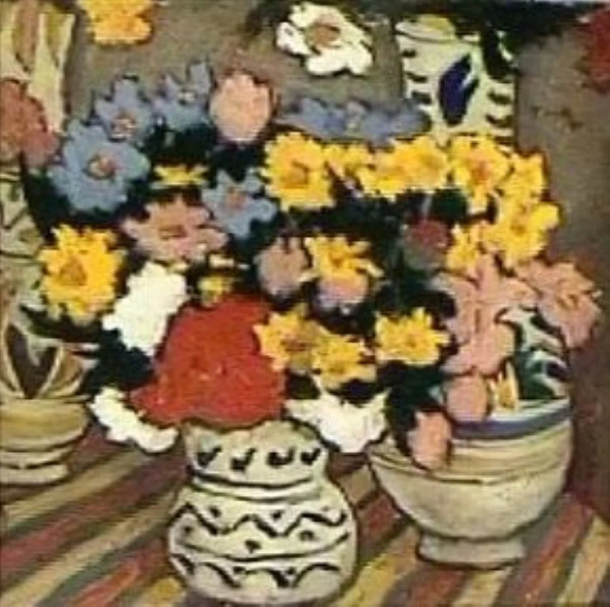 Flori în glastre, by Nicolae Tonitza, unspecified, 1923