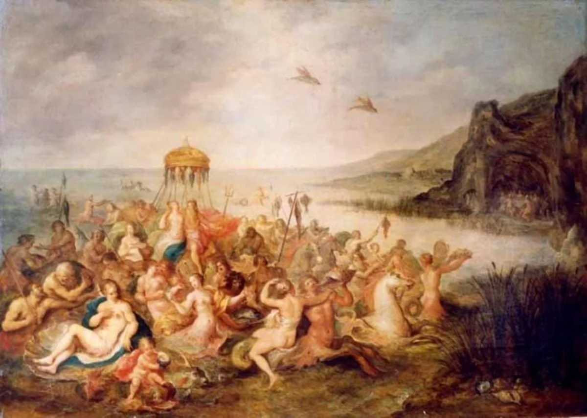 Neptun și Amphitrita, by Frans II Franken, unspecified, 1650