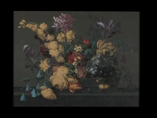 Spring flowers in a basket