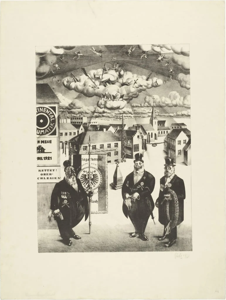 Untitled, by Georg Scholz, ink, 1921