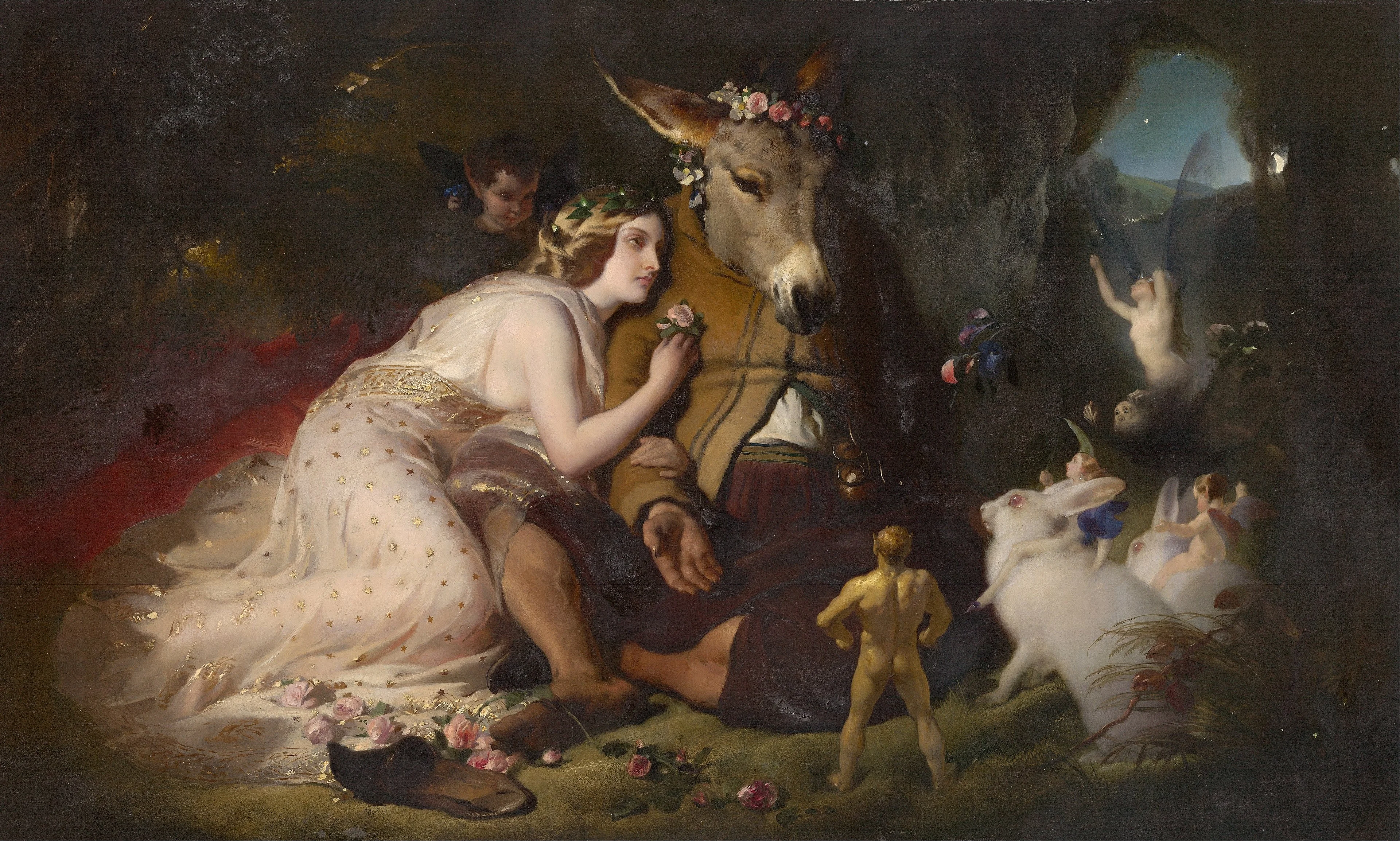 Scene from A Midsummer Night's Dream, by Edwin Landseer, oil, 1850