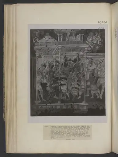 Copy of painting in the caves of Ajanta (cave 2)