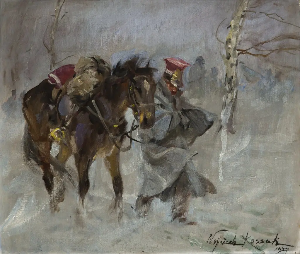 Uhlan Leading a Horse