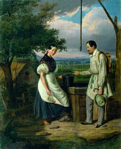 Scenă la fântână