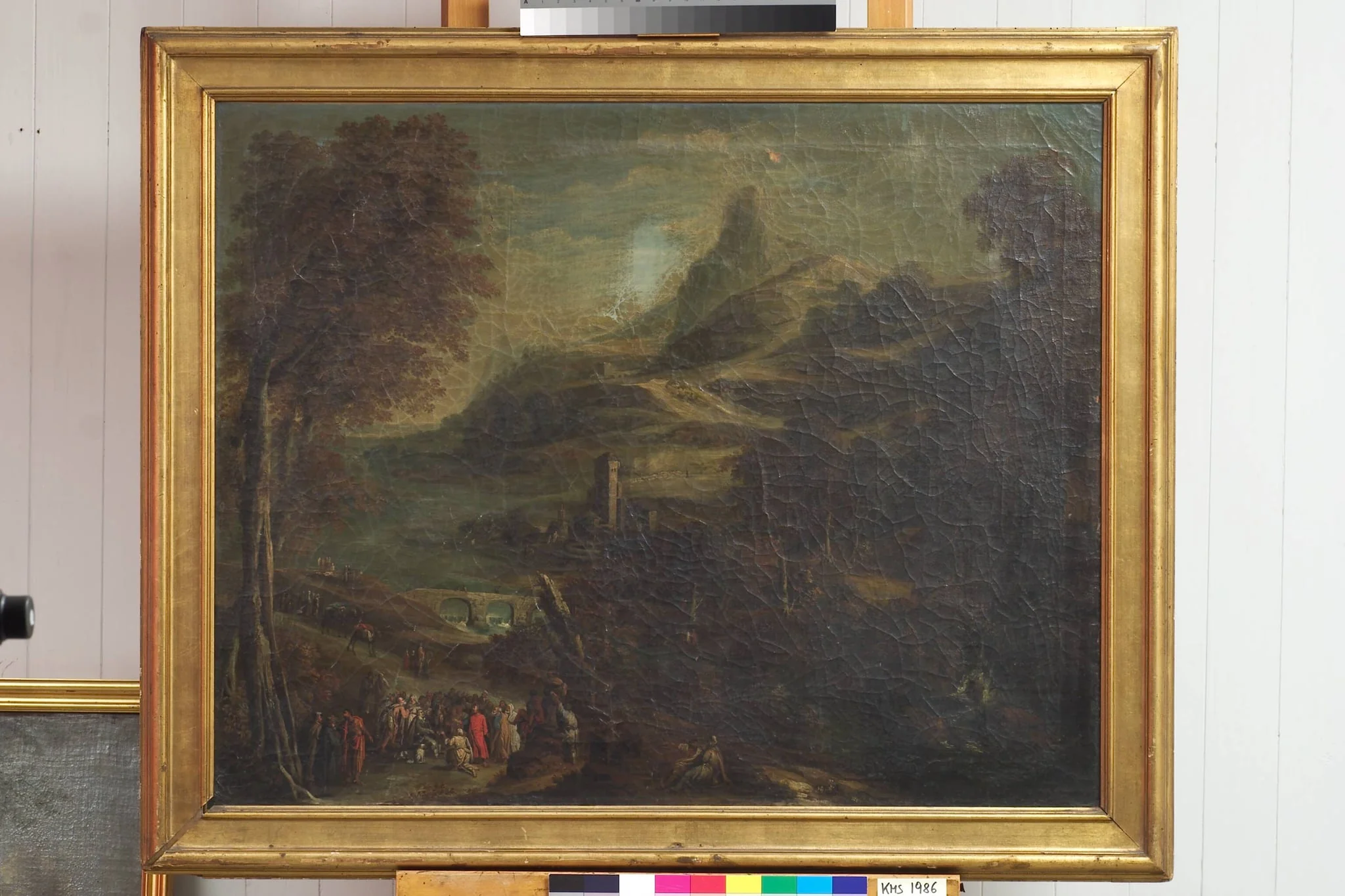 Landskab med bibelsk staffage, by Unknown, 1750