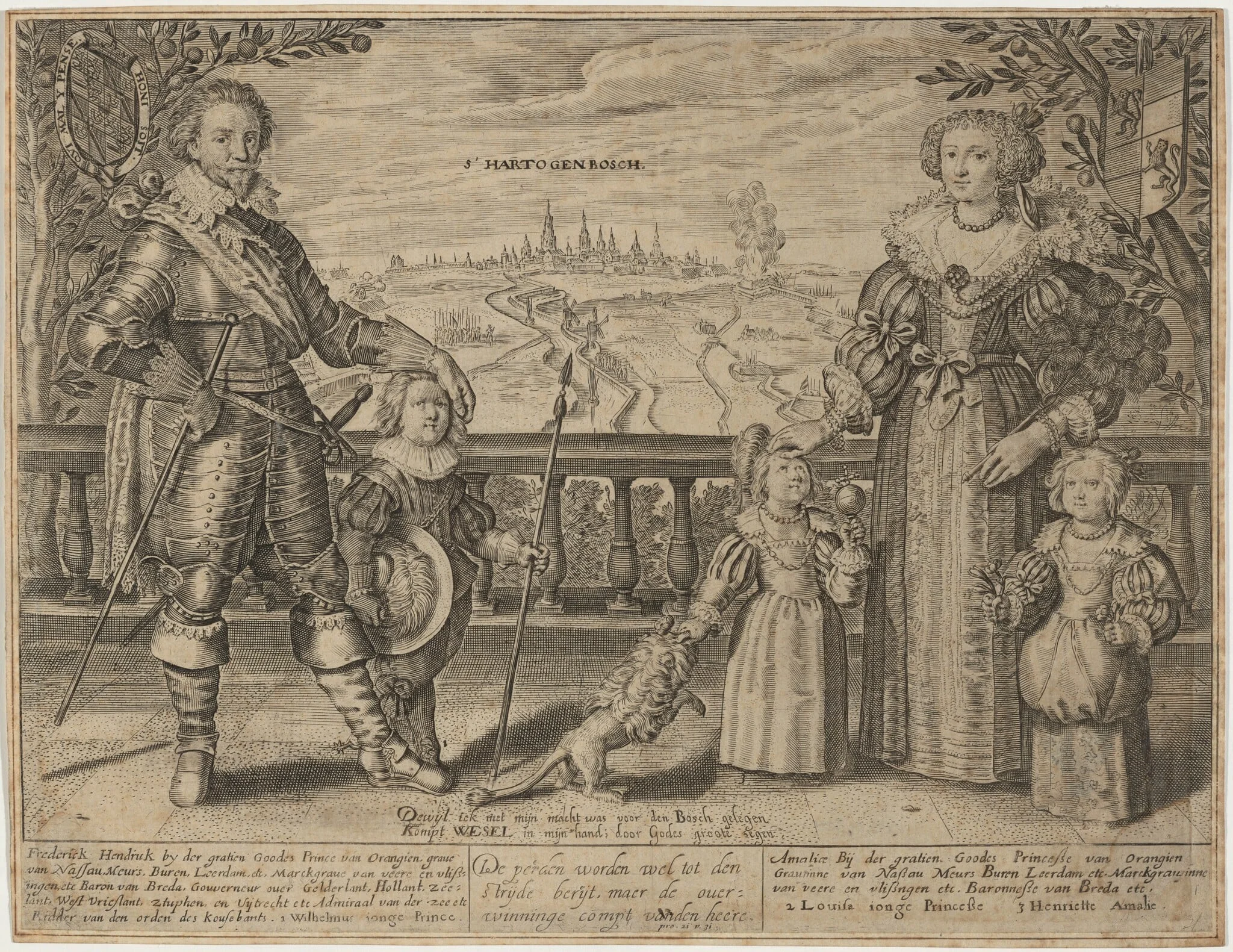 Family of Frederick Henry, Prince of Orange, by Unknown 19th Century, ink, 1850