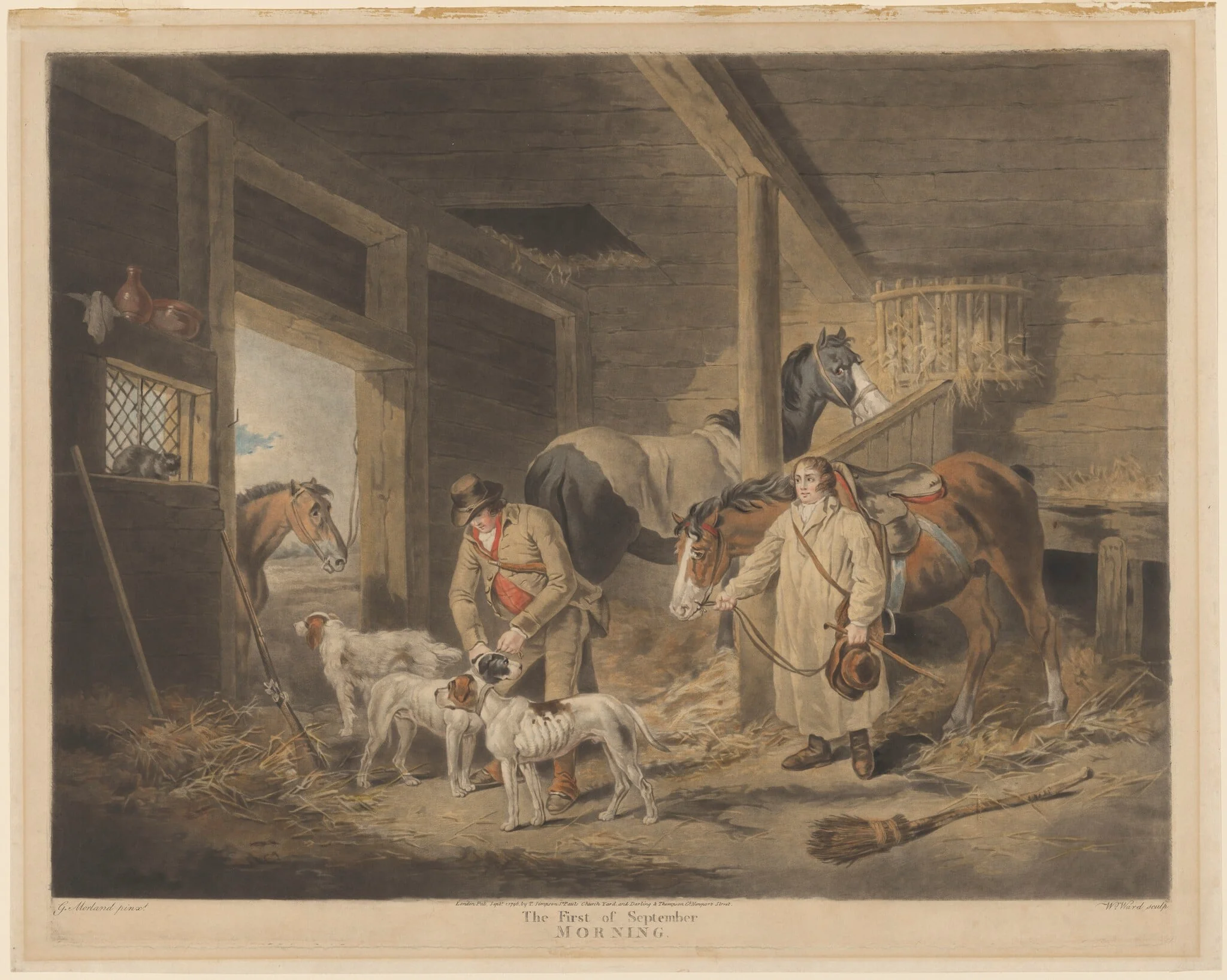 The First of September, Morning, by William Ward, ink, 1796