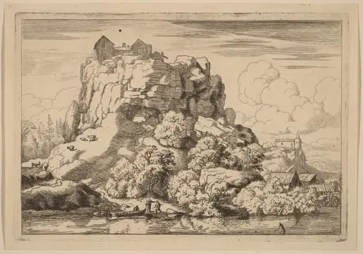 River at the Foot of a High Rock
