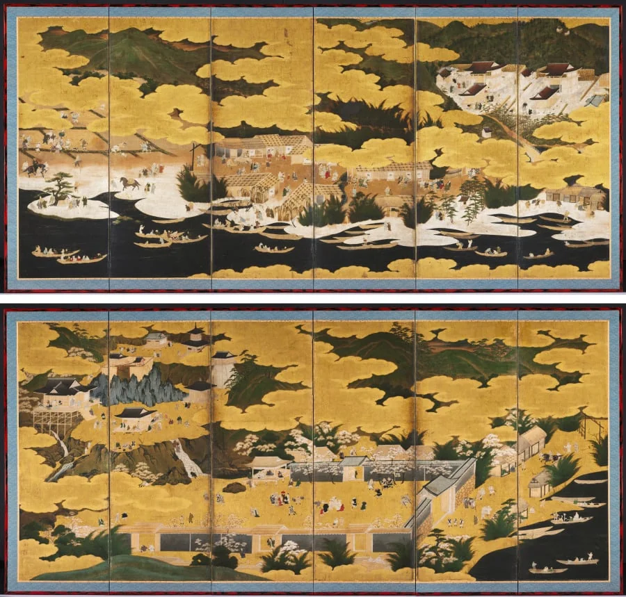 Famous Views of Ōmi, by Unknown, unspecified, 1680