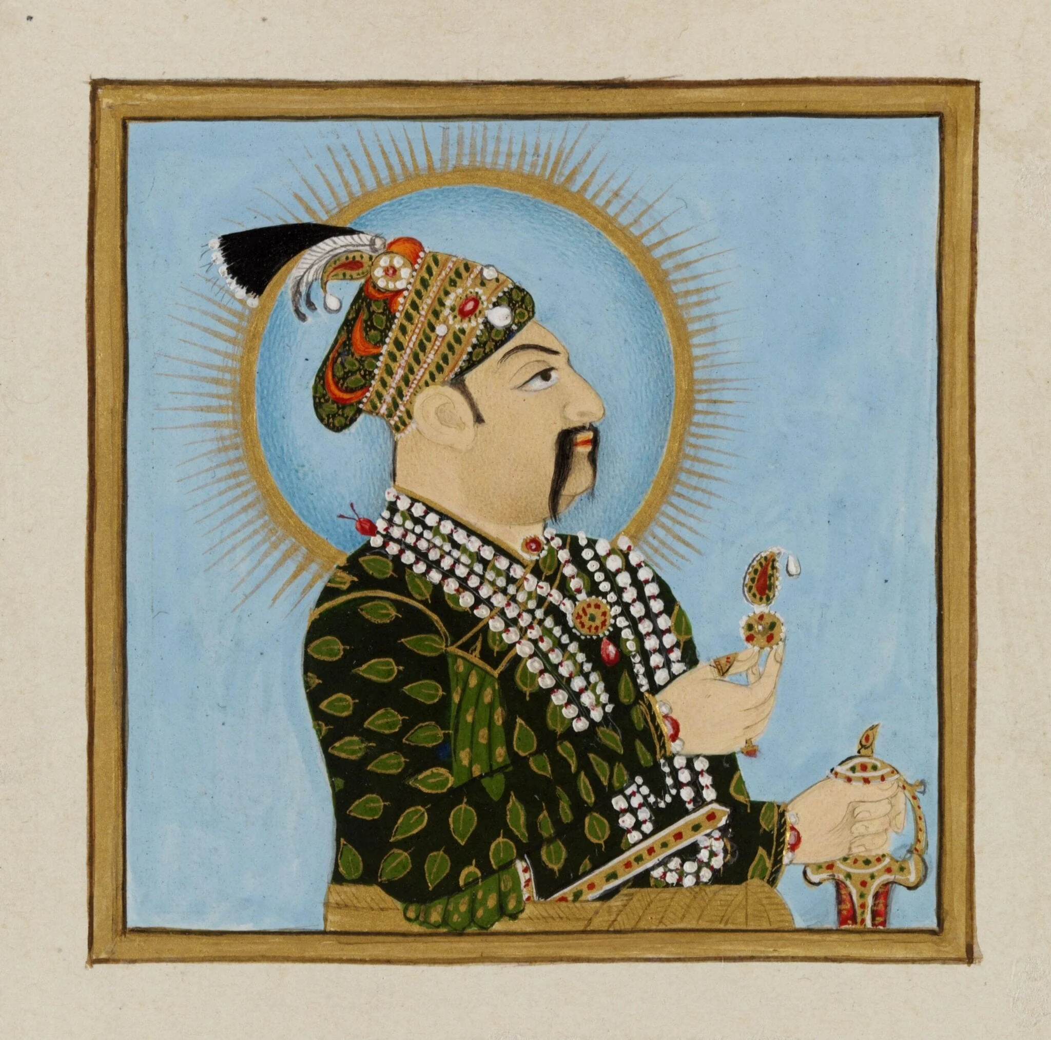Emperor Muhammad Shah, by Unknown, paint, 1890
