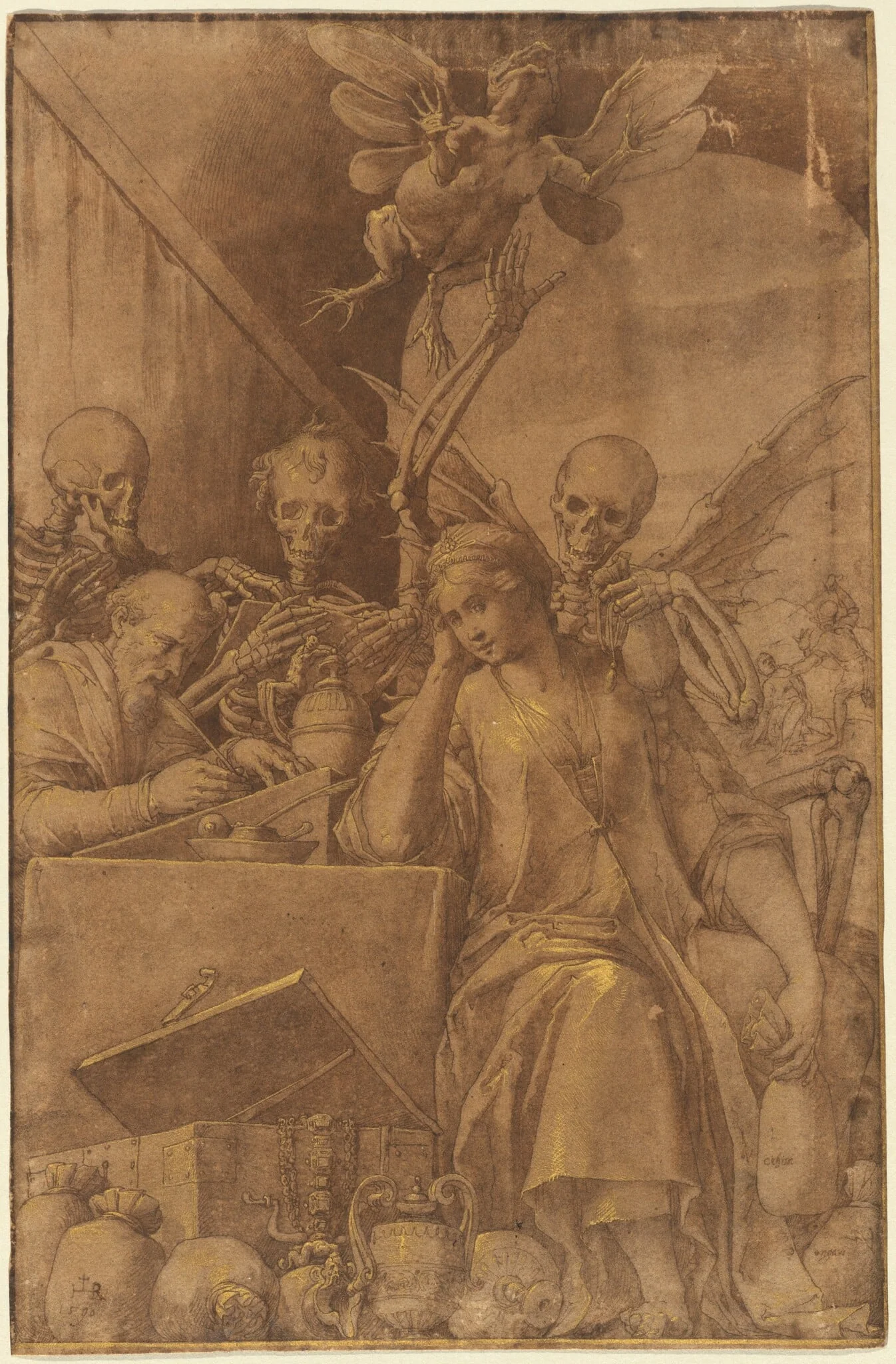 Avarice, by Jacopo Ligozzi, ink, 1590