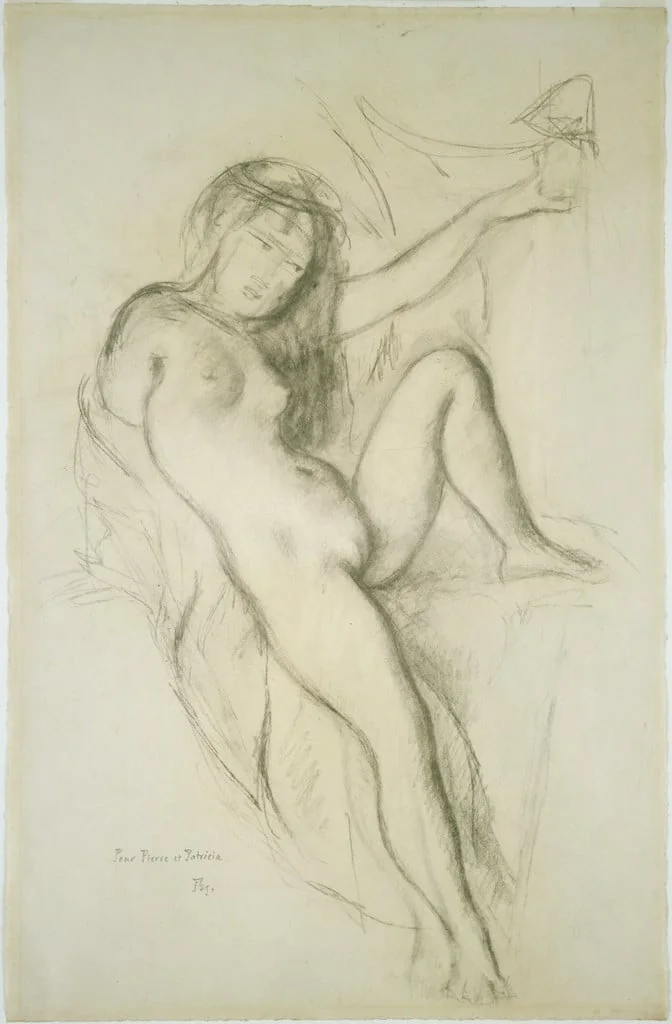 Untitled, by Balthus, graphite, 1964