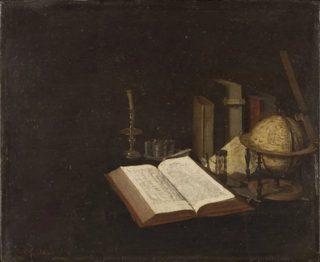 Still Life with Books and a Globe