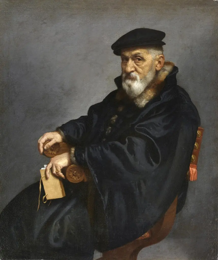 Portrait of a seated Old Man