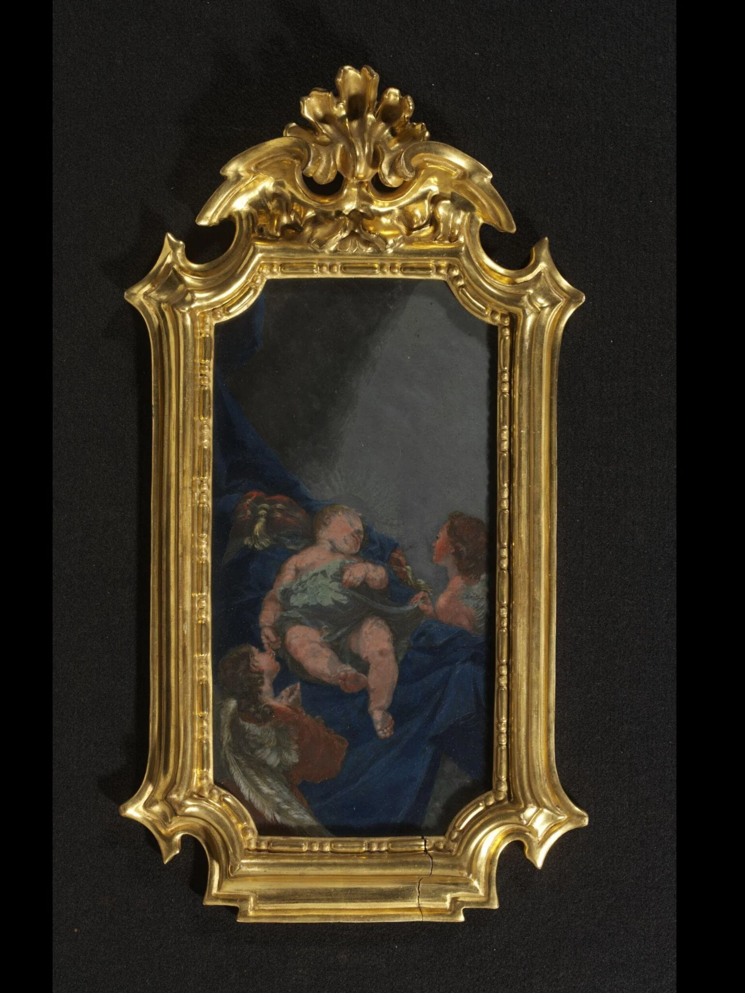 The Infant Christ asleep, adored by two angels, by Agostino Cornacchini, paint, 1727