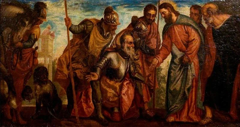 Christ and the Centurion (Matthew 8:5), by Paolo Veronese, oil, 1568