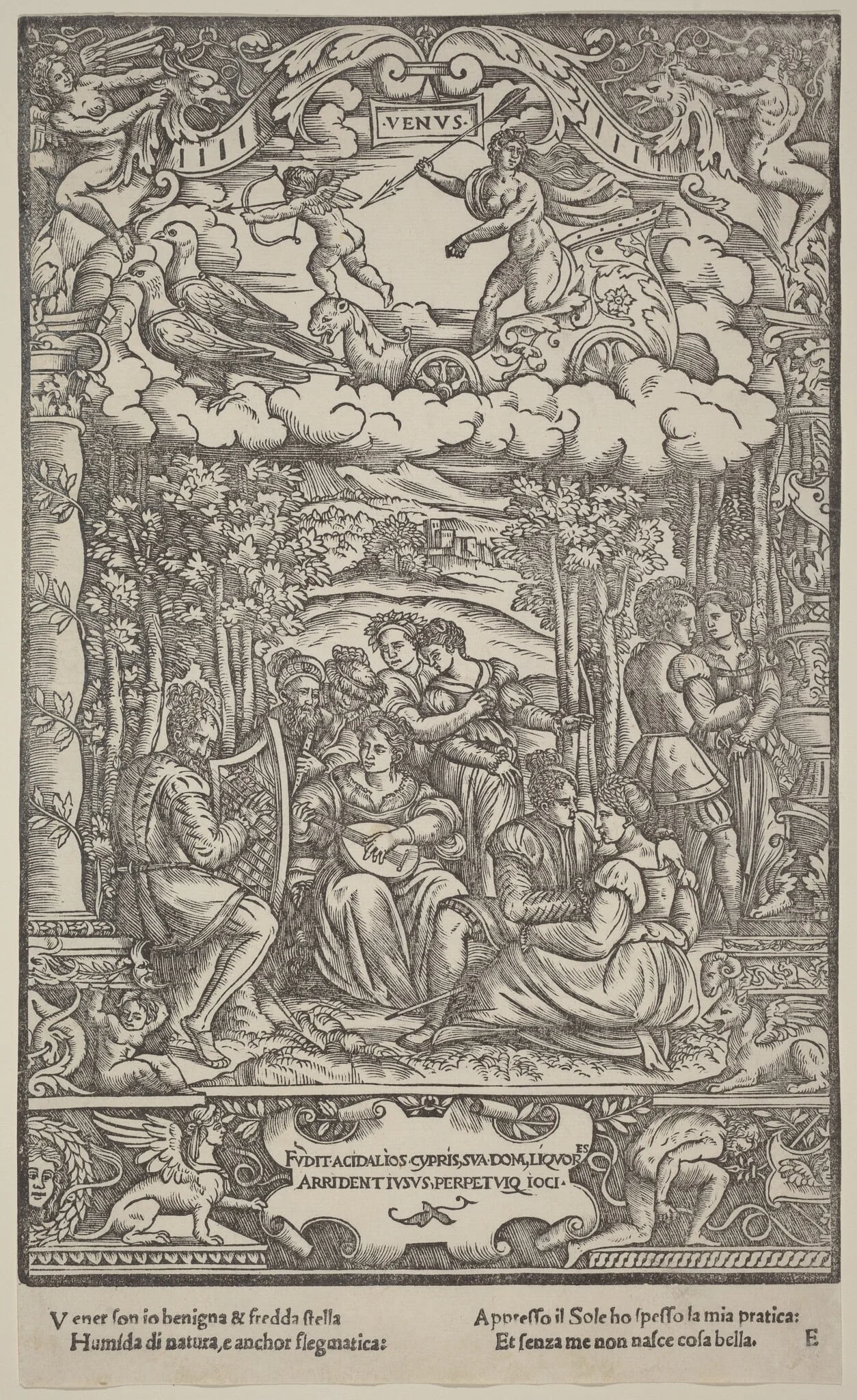 Venus, by Gabriele Giolito de' Ferrara, ink, 1534