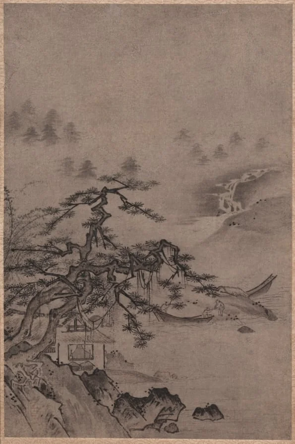 Thatched Hut by Water's Edge, by Unknown, unspecified, 1536
