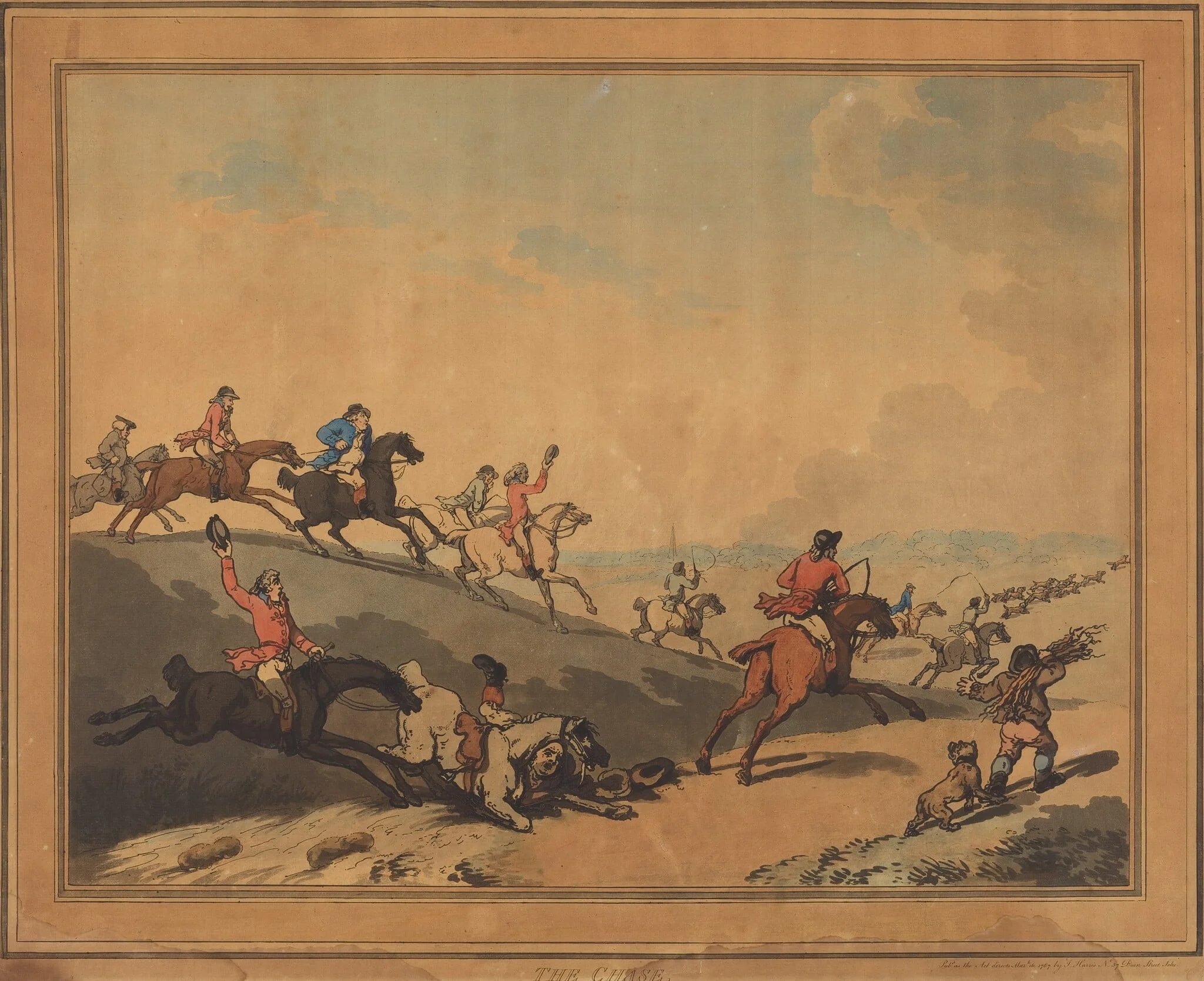 The Chase, by Thomas Rowlandson, ink, 1787