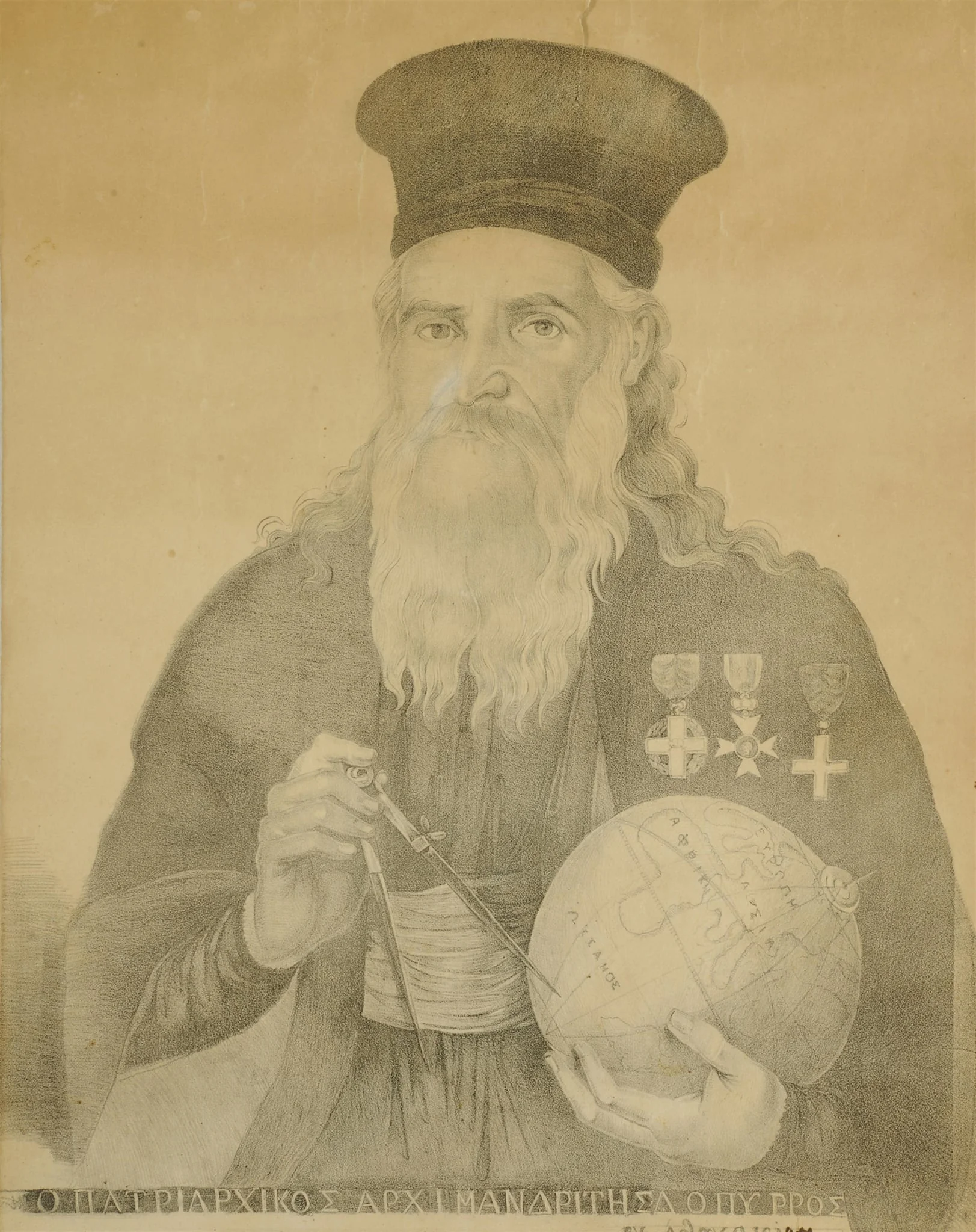 Προσωπογραφία του Διονυσίου Πύρρου, by Pyrros Dionysios, unspecified, 1851