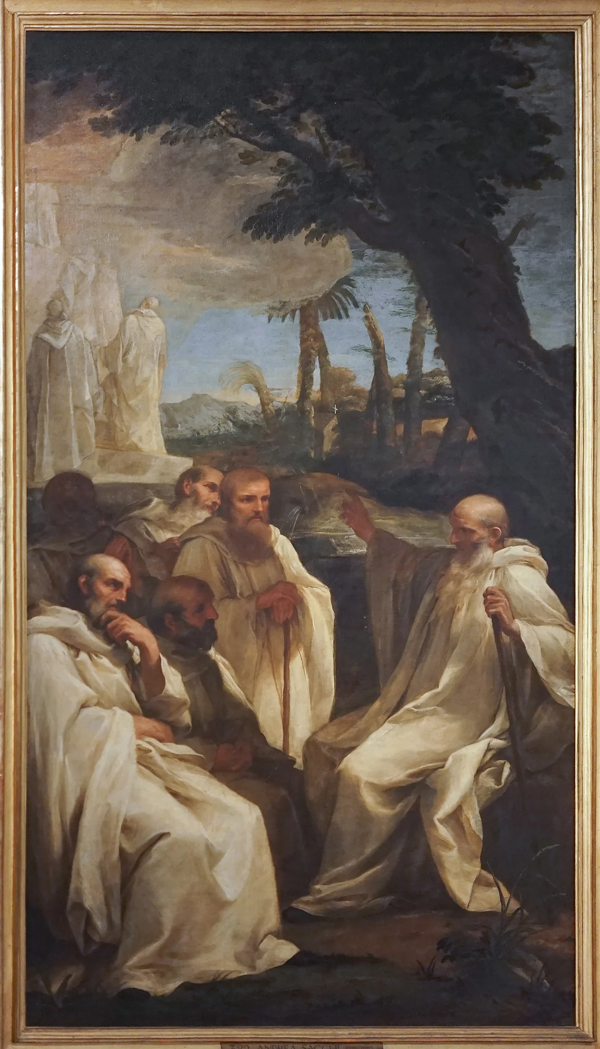 Visione di San Romualdo, by Andrea Sacchi, oil, 1631