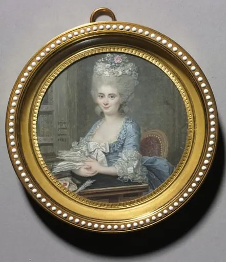 Portrait of a Woman in a Blue Dress