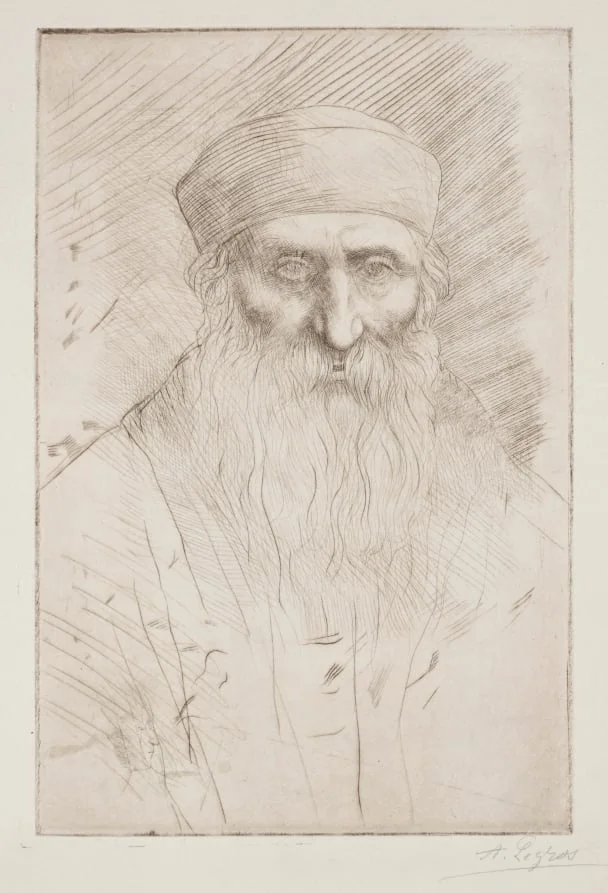 Head of a Man with a Long Beard, by Alphonse Legros, 1884