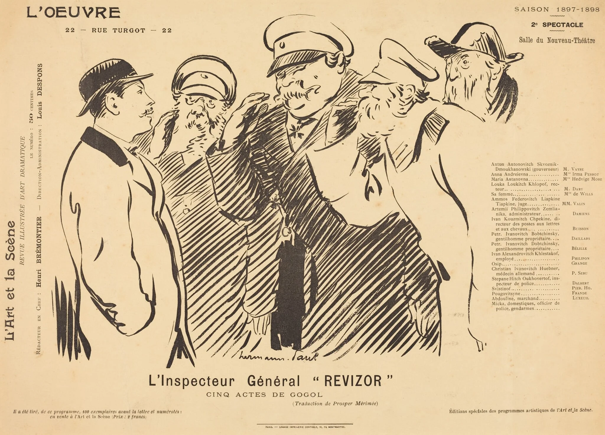 L'Inspecteur Général Revizor, by Hermann-Paul, 1898