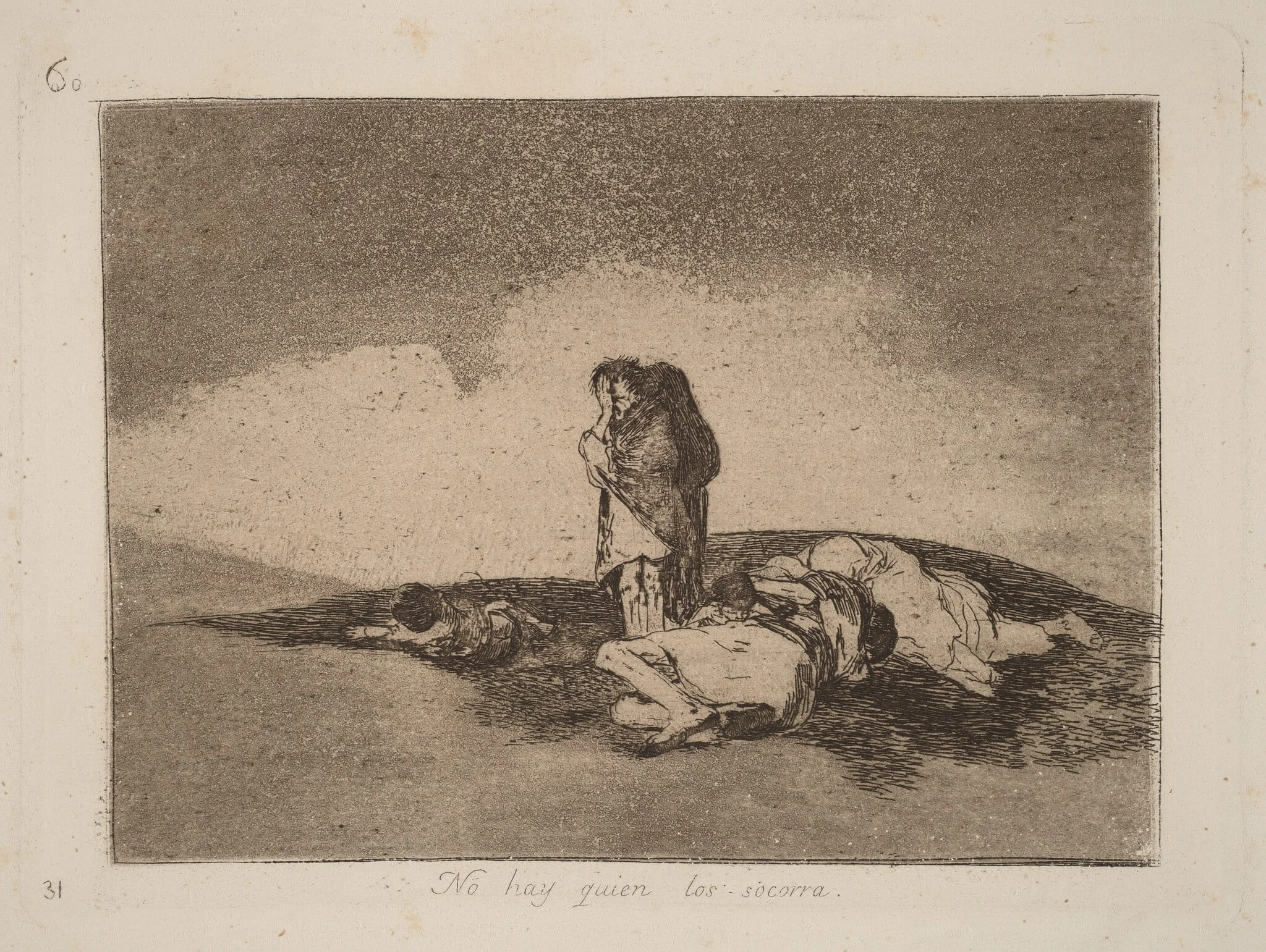 No Hay Quien Los Socorra (Nobody Can Help Them), by Francisco Goya, ink, 1815