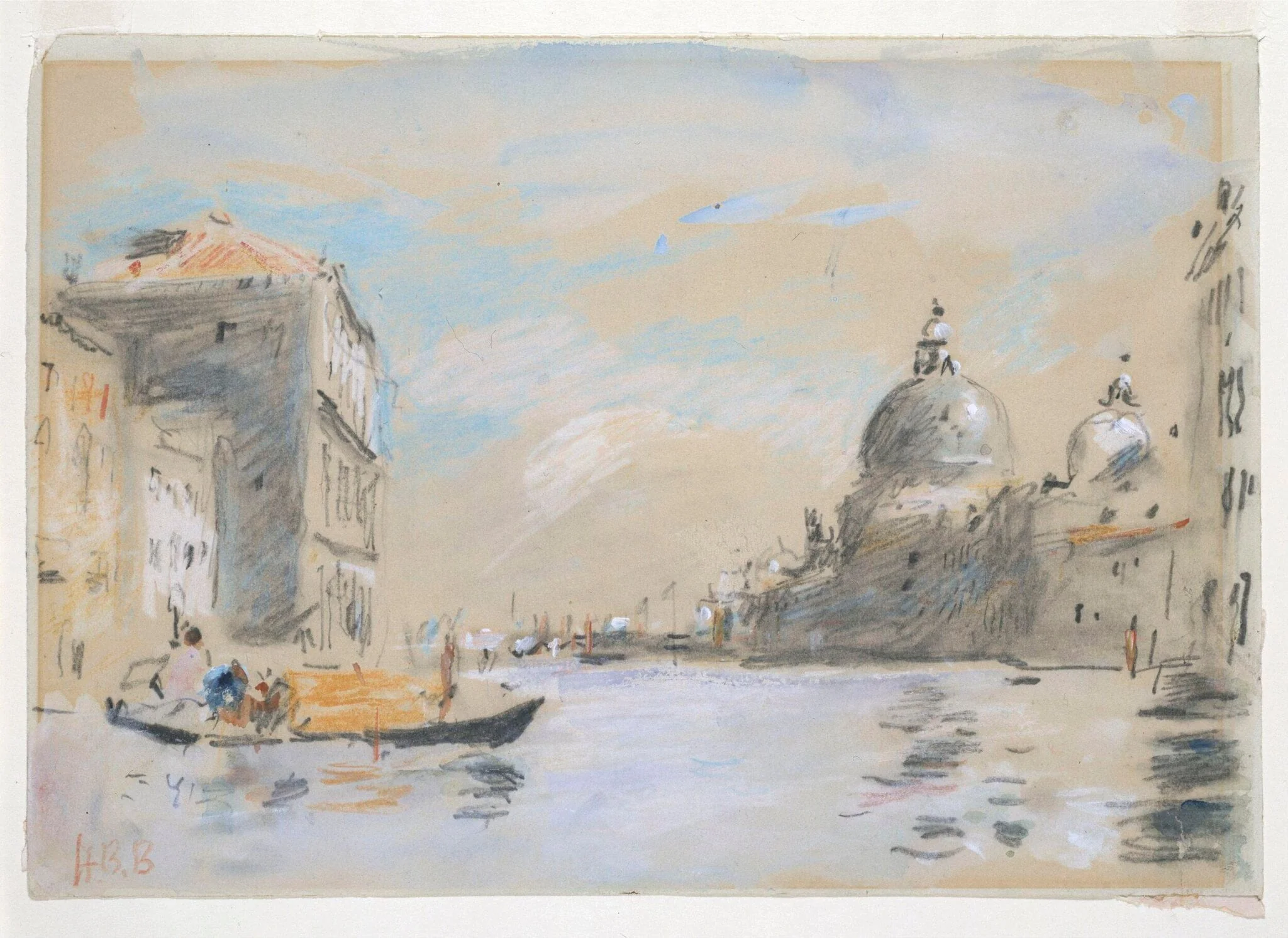 La Guidecca, Venice, by Brabazon, watercolor, 1850