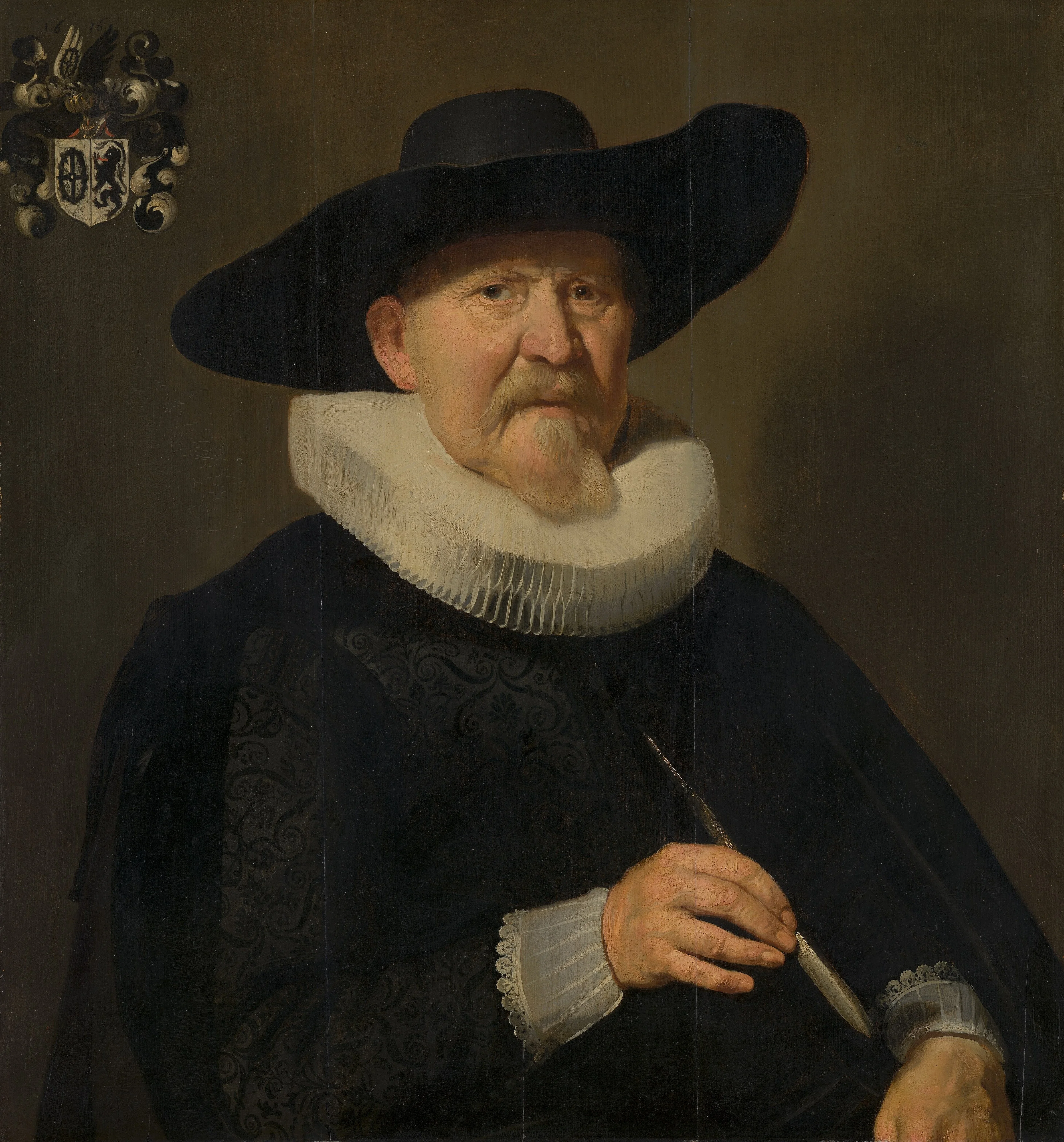Portrait of a Man, probably Hans van Hogendorp, by Thomas de Keyser, oil, 1636