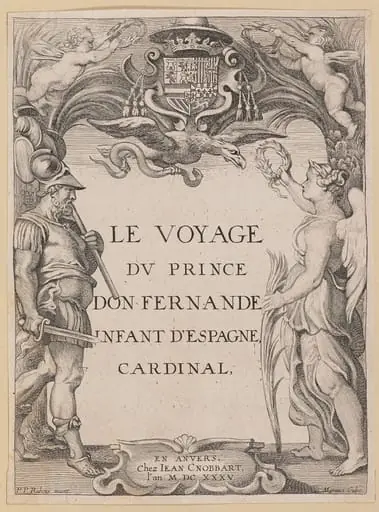 Title Page for Le Voyage Dv Prince Don Fernande Infant d'Espange, Cardinal