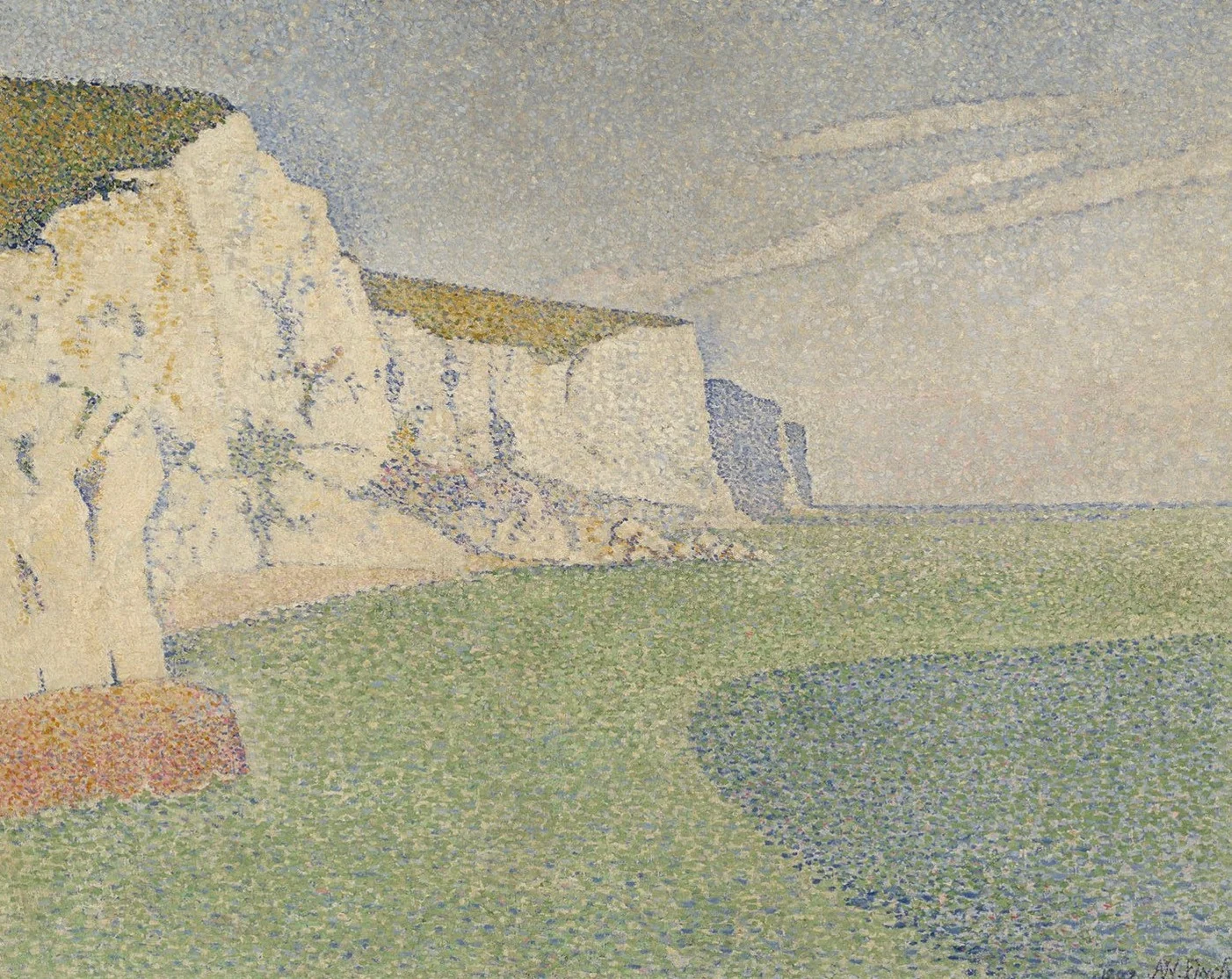 The Cliffs of Dover ; The Cliffs at South Foreland, by Alfred William Finch, oil, 1896