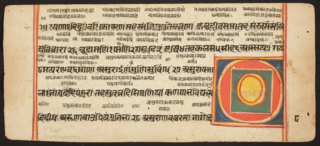 Tantric Manuscript "Sangrahani Sutra"