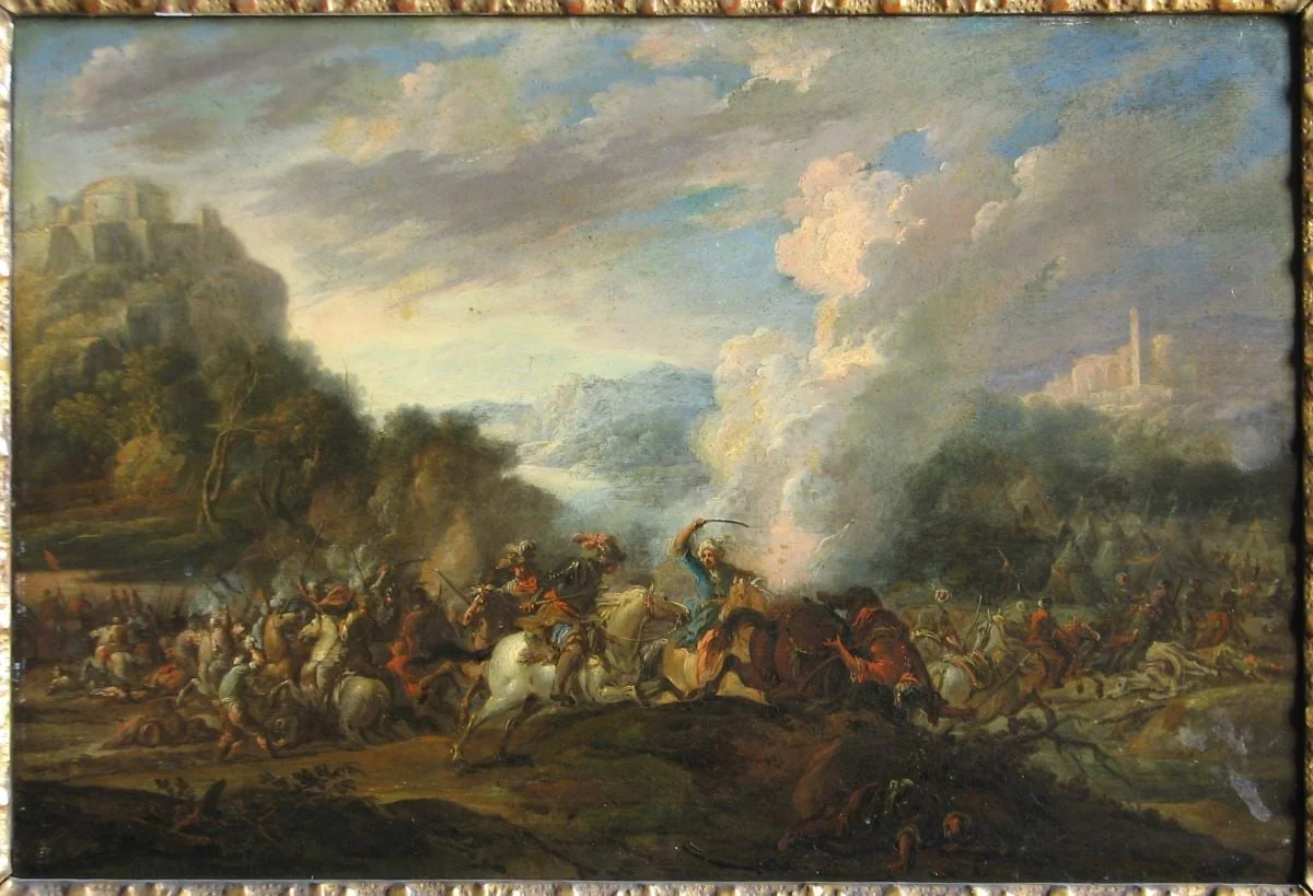 Luptă de cavalerie între turci și austrieci