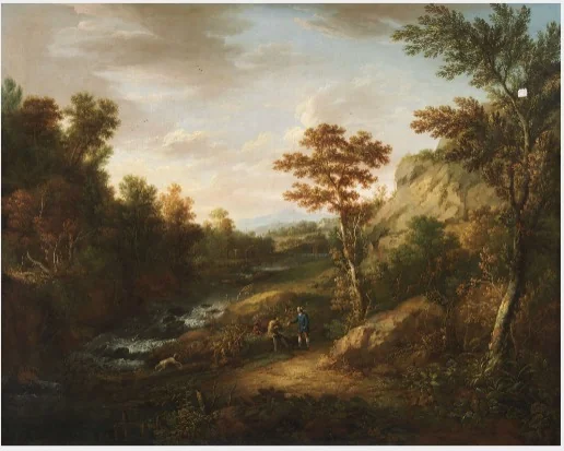 A Landscape with Peasants and a Dog