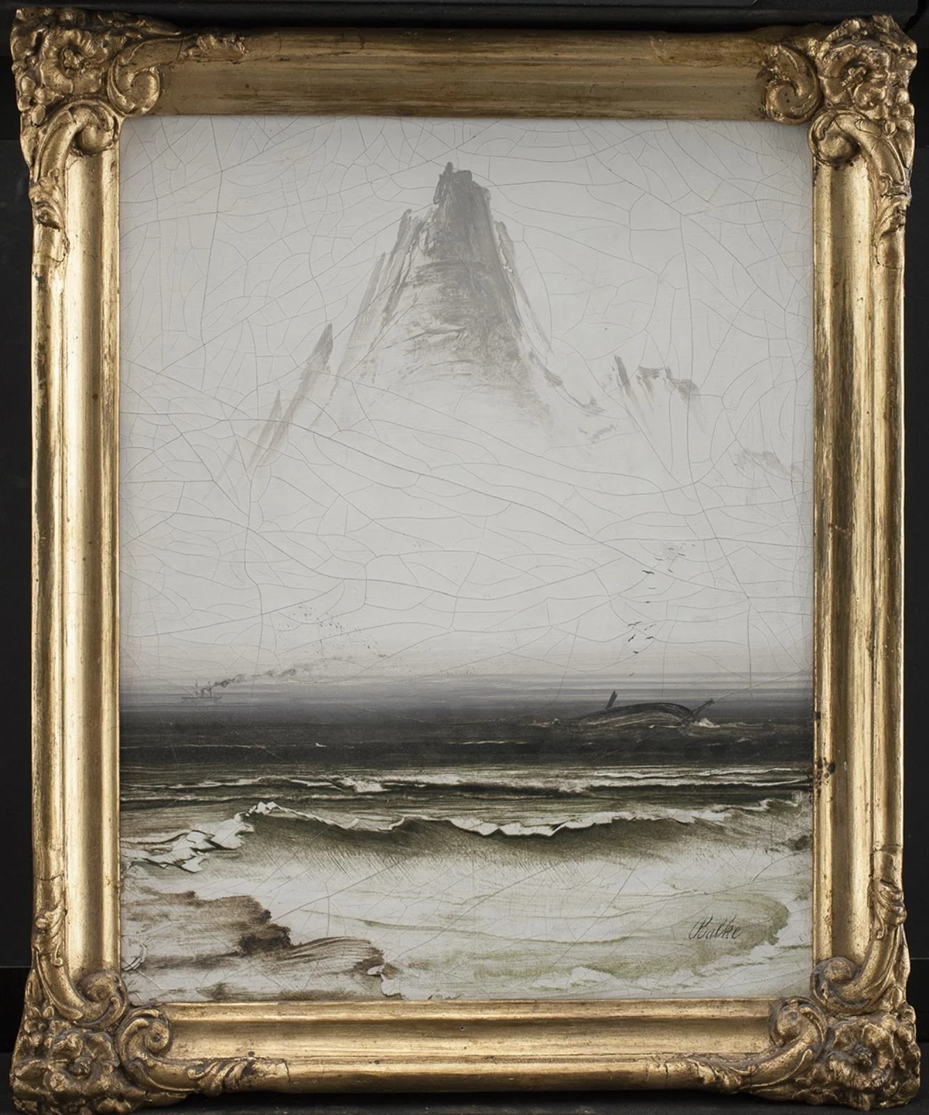 Mount Stetind in Fog, by Peder Balke, unspecified, 1854