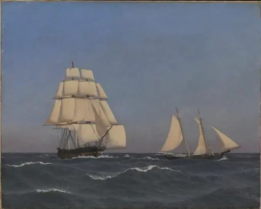 A Privateer Outsailing a Pursuing Frigate