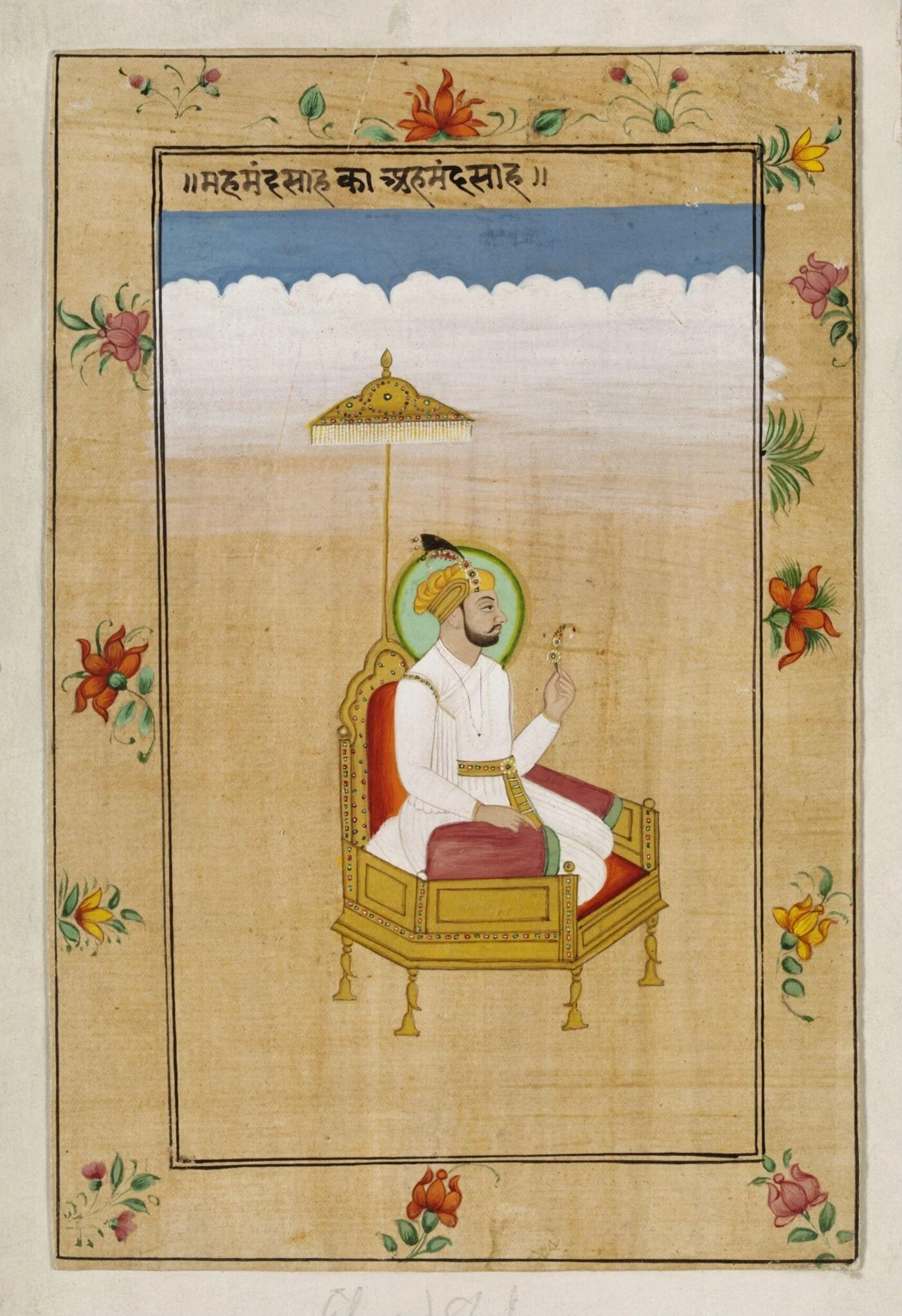 Emperor Ahmed Shah, by Unknown, paint, 1890