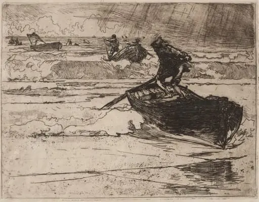 Pêcheurs Fuyants devant l'Orage