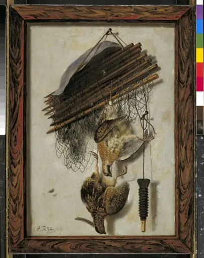 Dead Wildfowl and a Huntsman's Net. Trompe l'oeil