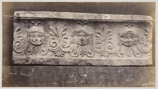 Three masques of gorgons in terra cotta