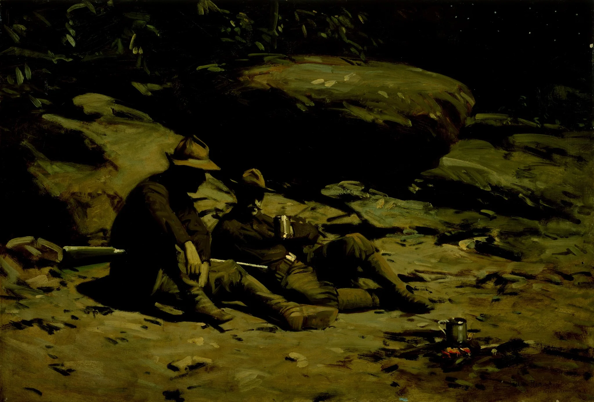 Two Soldiers, by Gilbert Gaul, oil, 1897