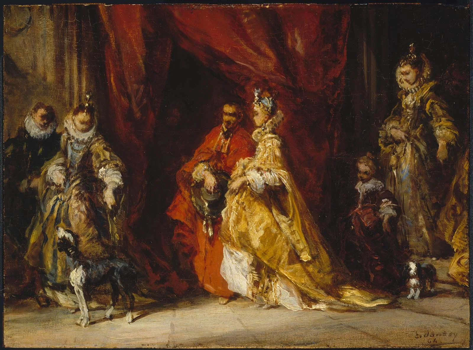 Courtiers in an Interior