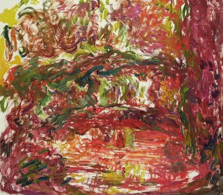The Japanese Bridge, by Claude Monet, oil, 1921