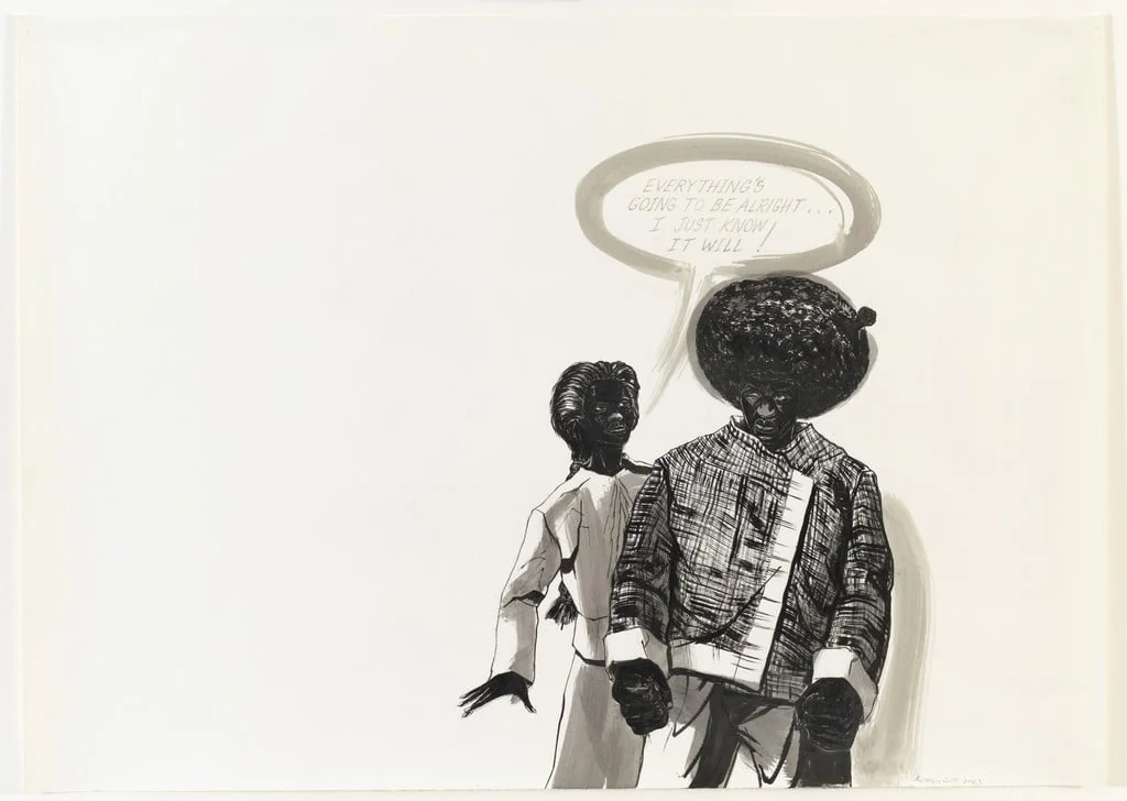 Untitled, by Kerry James Marshall, graphite, 2003